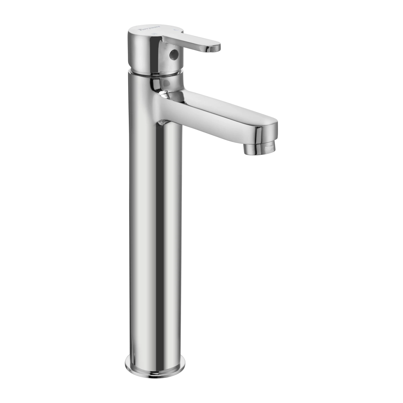 Claret Tall Pillar Cock - Chrome